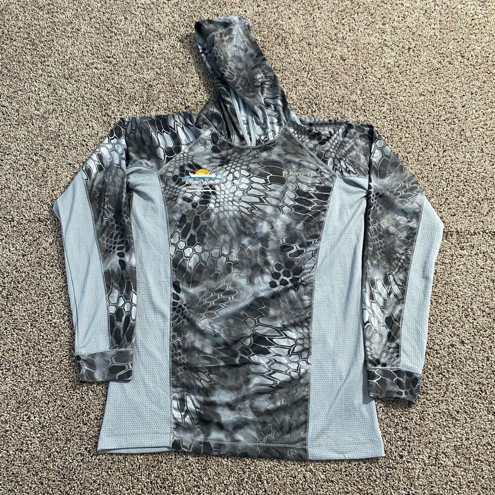 Kryptek Hoodie Pullover Medium Slim Gray Camo Snake Skin Base‎ Layer Hunting